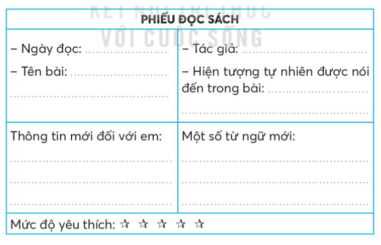 Vở bài tập Tiếng Việt lớp 3 Bài 2: Mưa trang 6, 7 Tập 2 | Kết nối tri thức