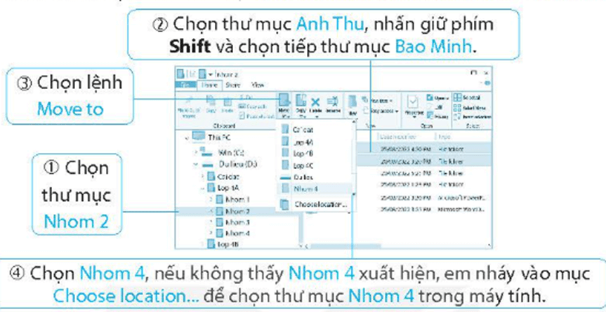 Vở bài tập Tin học lớp 4 Kết nối tri thức Bài 5: Thao tác với tệp và thư mục