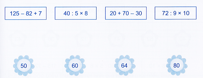 Vở bài tập Toán lớp 3 Tập 1 trang 83 Tính giá trị biểu thức số | Cánh diều