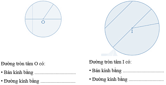 Vở bài tập Toán lớp 5 Bài 54: Hình tròn. Đường tròn | Cánh diều