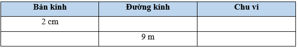 Vở bài tập Toán lớp 5 Bài 55: Chu vi hình tròn | Cánh diều