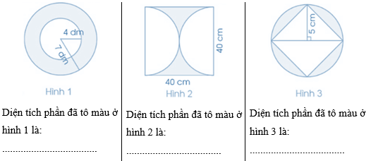 Vở bài tập Toán lớp 5 Bài 56: Diện tích hình tròn | Cánh diều