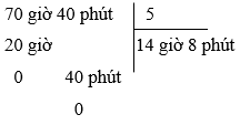 Vở bài tập Toán lớp 5 Bài 70: Nhân số đo thời gian với một số. Chia số đo thời gian cho một số | Cánh diều