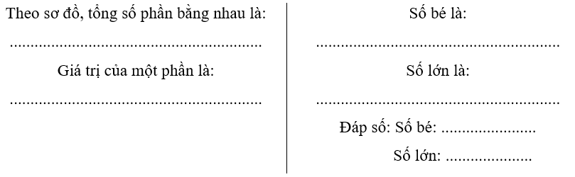 Vở bài tập Toán lớp 5 Chân trời sáng tạo Bài 10: Tìm hai số khi biết tổng và tỉ số của hai số đó