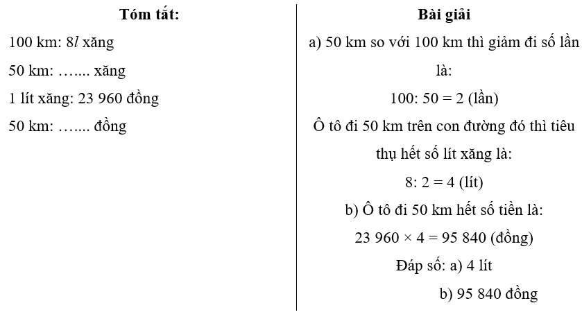 Vở bài tập Toán lớp 5 Chân trời sáng tạo Bài 8: Ôn tập và bổ sung bài toán liên quan đến rút về đơn vị