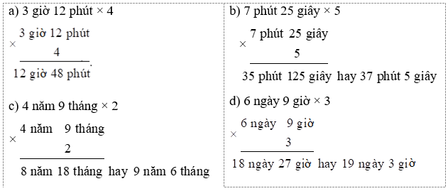 Vở bài tập Toán lớp 5 Bài 80: Nhân số đo thời gian | Chân trời sáng tạo