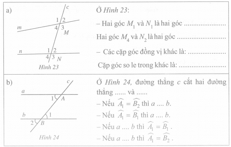 Quan sát từng hình và viết vào chỗ chấm (…) ở bảng sau cho thích hợp