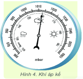 Cho biết giá trị khí áp được thể hiện ở hình 4