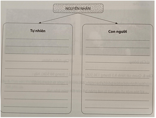 Hoàn thành sơ đồ về một số nguyên nhân gây nên thoái hoá đất ở nước ta?