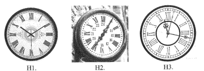 Hãy đọc giờ trên các đồng hồ sau
