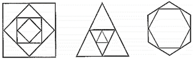 Mỗi hình sau có bao nhiêu hình vuông hình tam giác đều