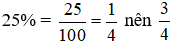 Một người bán một tấm vải. Ngày thứ nhất, người đó bán được 25% tấm vải