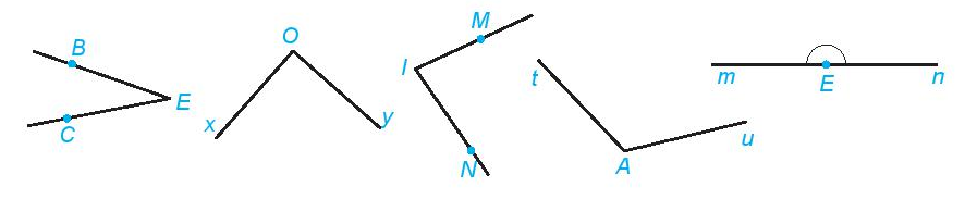 Quan sát hình sau.a) Ước lượng bằng mắt xem góc nào là góc nhọn