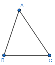 Đo rồi tính tổng số đo các góc của tam giác ABC trong hình vẽ bên