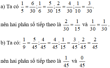 Các phân số sau đây được sắp xếp theo một quy luật, hãy quy đồng mẫu