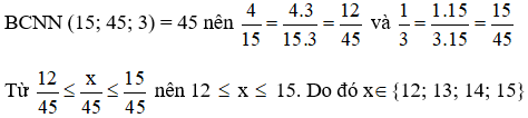 Tìm số tự nhiên x sao cho 