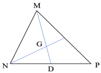 Cho tam giác MNP có MD là trung tuyến, G là trọng tâm của tam giác