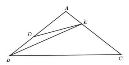 Cho tam giác ABC có góc BAC là một góc tù. Lấy điểm D nằm giữa A và B
