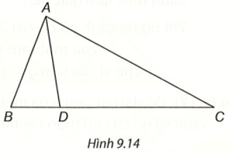 Cho tam giác ABC, điểm D nằm giữa B và C. Chứng minh AD nhỏ hơn nửa chu vi tam giác ABC