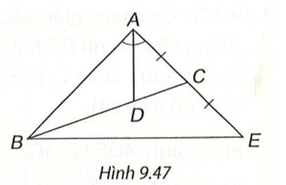 Cho tam giác ABC có đường phân giác AD, D nằm trên BC sao cho BD = 2DC