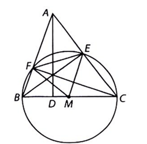 Cho tam giác ABC có các đường cao AD, BE, CF. Chứng minh rằng BCEF, CAFD, ABDE là những tứ giác nội tiếp