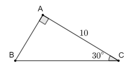 Giải tam giác ABC vuông tại A có BC = a, AC = b, AB = c, trong các trường hợp