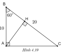 Cho tam giác ABC vuông tại A có góc B = 60 độ, BC = 20 cm. Tính AB, AC