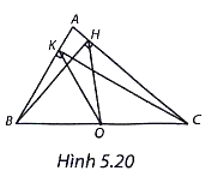 Cho tam giác ABC không là tam giác vuông. Gọi H và K là chân các đường vuông góc