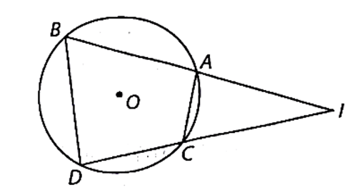 Cho điểm I nằm ngoài đường tròn (O). Qua I kẻ hai đường thẳng lần lượt cắt (O) tại bốn điểm