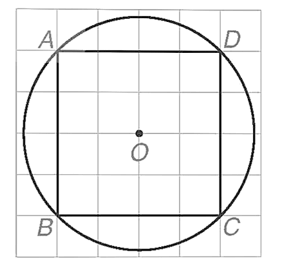 Cho hình vuông ABCD nội tiếp đường tròn (O) như hình bên. Phép quay thuận chiều 45°