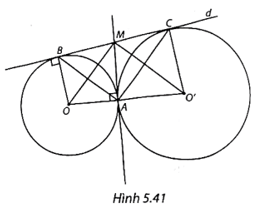 Cho hai đường tròn (O) và (O') tiếp xúc ngoài với nhau tại A và cùng tiếp xúc