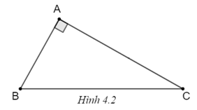 Chọn phương án đúng. Cho tam giác ABC có góc A=90 độ (H.4.2) trang 72 VTH Toán 9 Tập 1