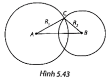 Chọn phương án đúng. Cho hai đường tròn (A; R1), (B; R2), trong đó R2 < R1