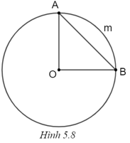 Chọn phương án đúng. Cho đường tròn (O; R), vẽ dây AB = (căn bậc hai 2).R